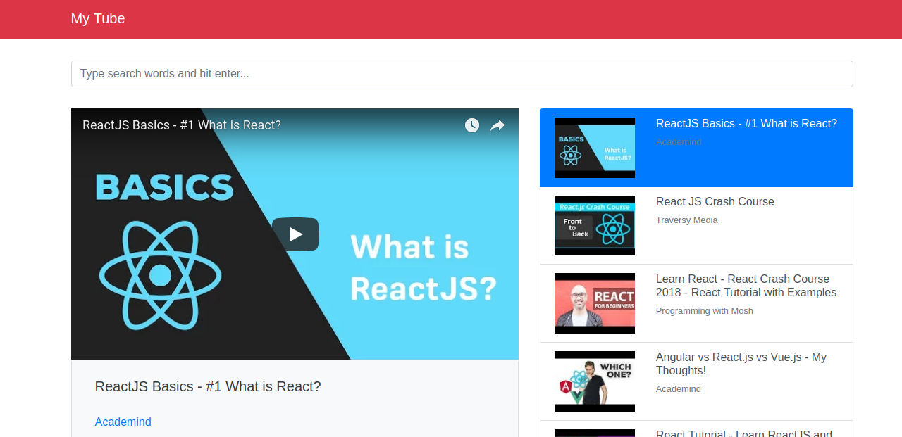 react-youtube-app sample